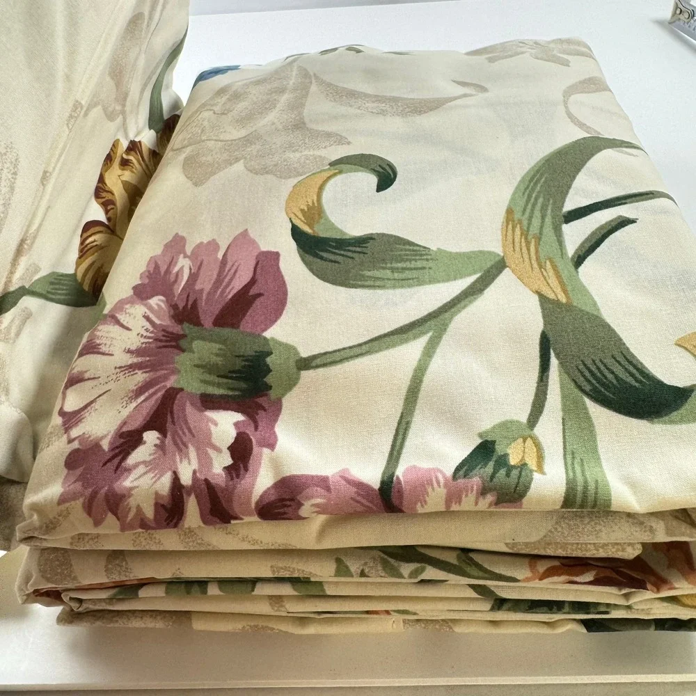 VTG Aberdeen Cascade Twin Sheet 3pc Floral Made in USA New Open Box Cottagecore